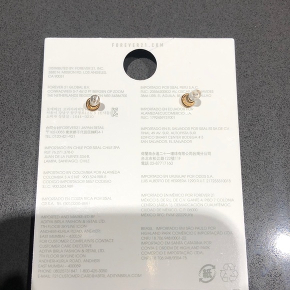 Gold and Rose Drop Earring - Picture 2 of 2